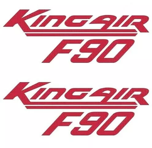 – Beechcraft King Air F90 Logo Decals – (Set of 2) – OEM New Oracle