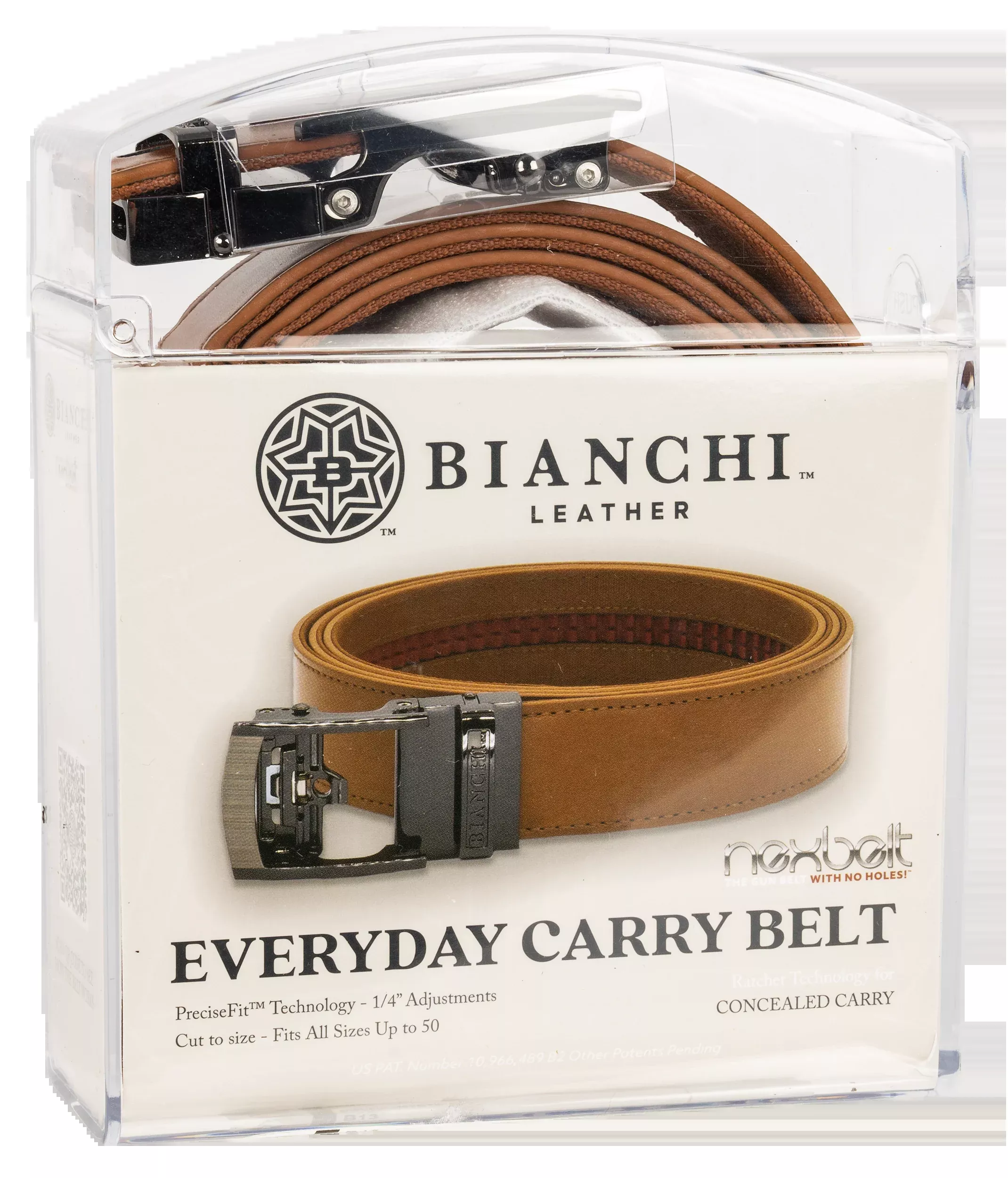 Bianchi 24550 B13 EDC NextBelt Tan Leather 1.50" Buckle Closure