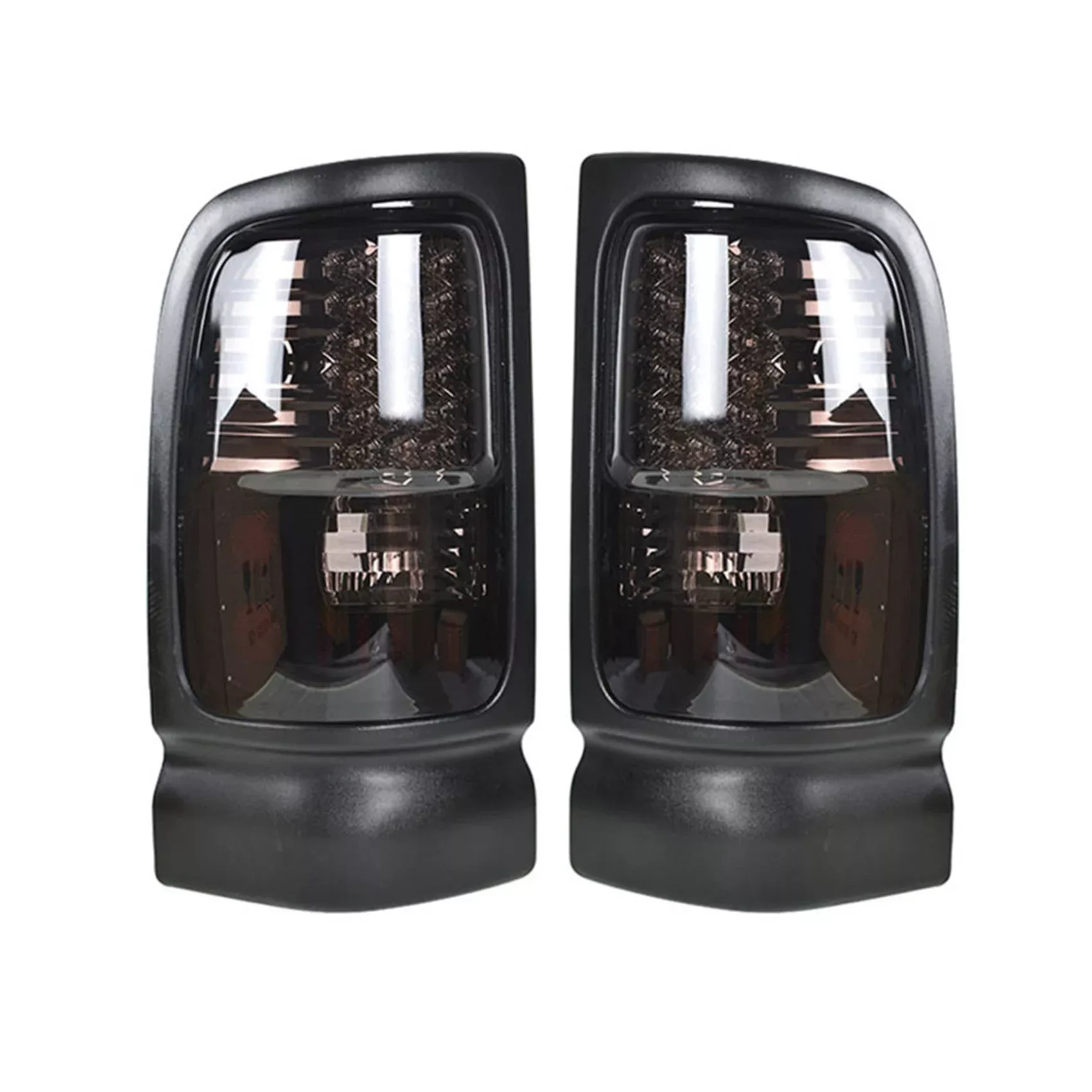 Black+Chrome Housing LED Tail Light For 94-01 Dodge Ram Truck 1500 2500 3500