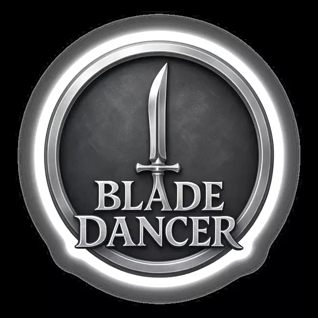 Blade Dancer – RPG-Style Skill Badge (Silver Sword Emblem)