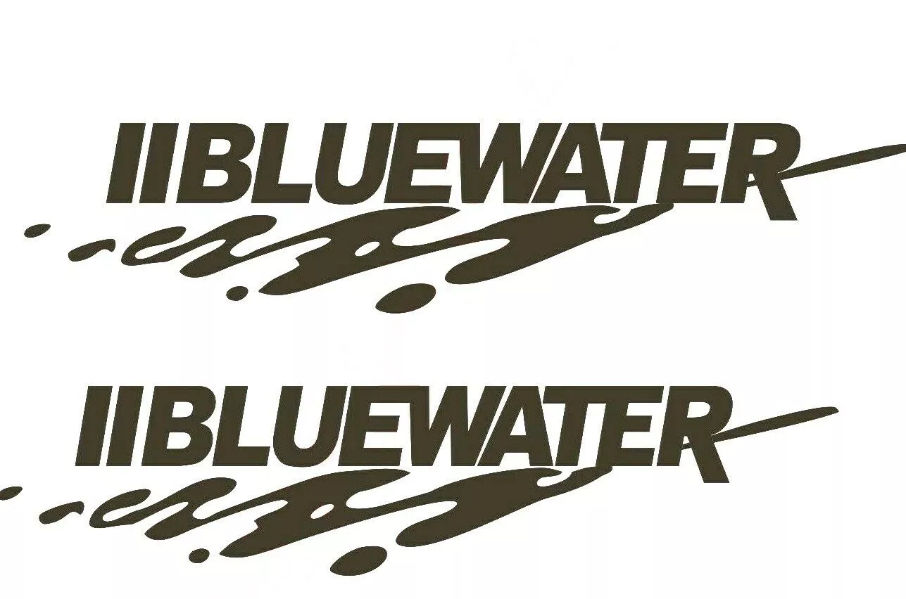 ” Bluewater ” Boats Yacht Decals (Set of 2) – OEM New Oracle *
