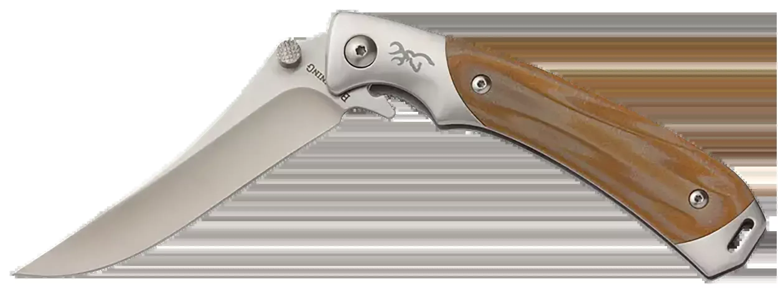Browning 3220330 Wicked Wing3.50" Folding Trailing Point Plain Satin 7Cr17MoV SS Blade Amber/Satin G10/SS Handle Includes Pocket Clip