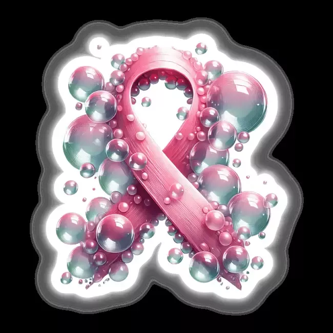 Bubbles Pink Ribbon Breast Cancer