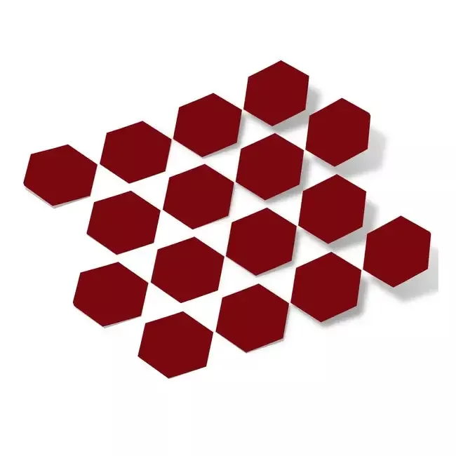 Burgundy Hexagon Vinyl Wall Decals
