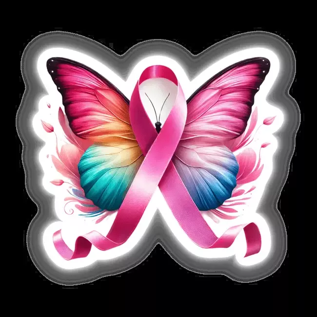 Butterfly Breast Cancer Pink Ribbon