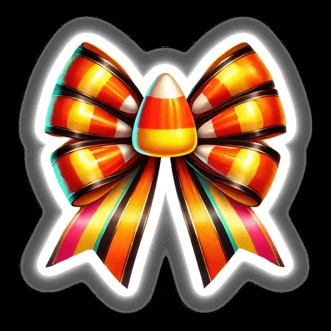 Candy Corn Coquette Bow Halloween