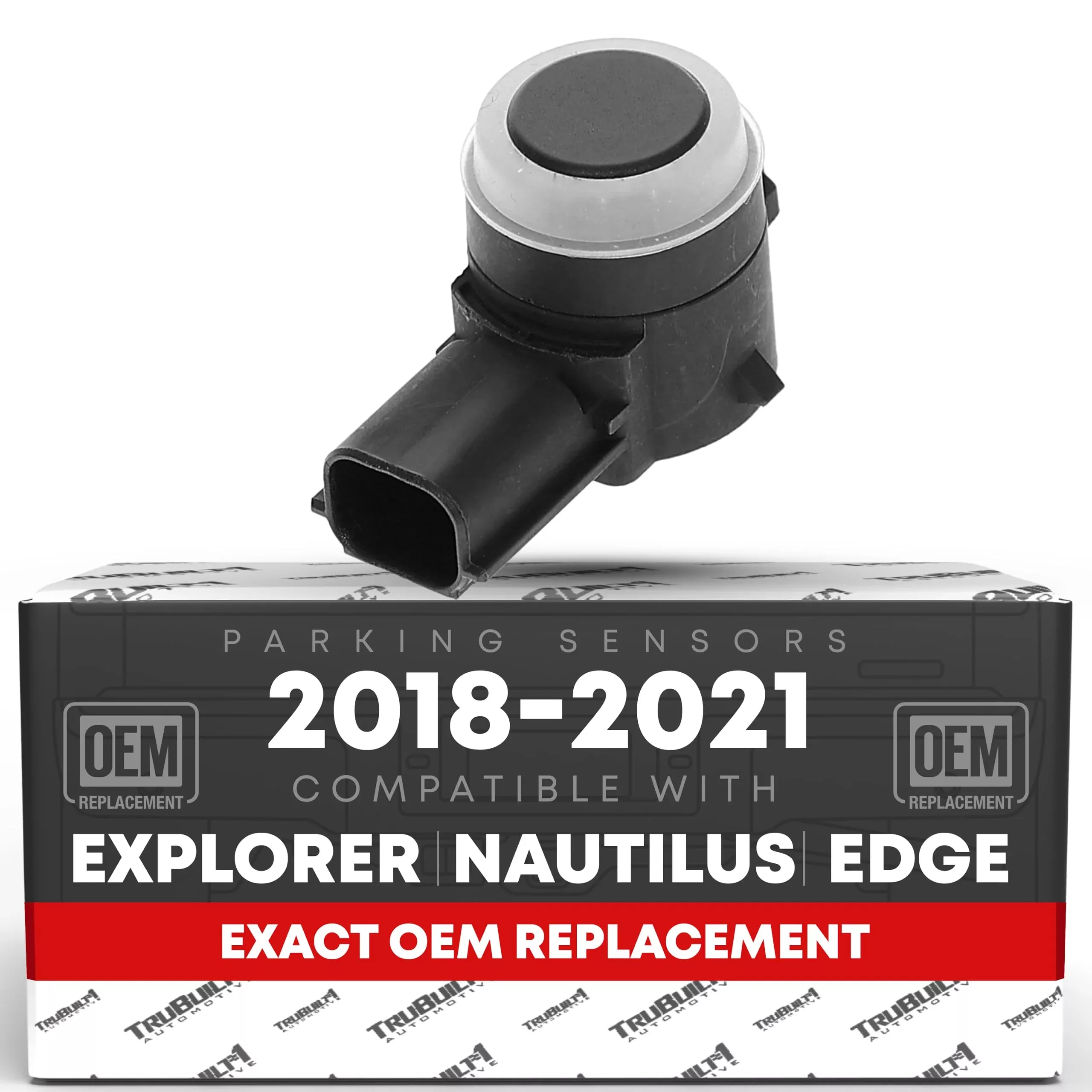Car Parking Sensors - Compatible with 2018-2019 Ford Edge, 19-21 Ford Explorer; 20-21 Lincoln Nautilus - Front/Rear Backup Reverse Parking Assist Kit - OEM HU5Z15K859AAT