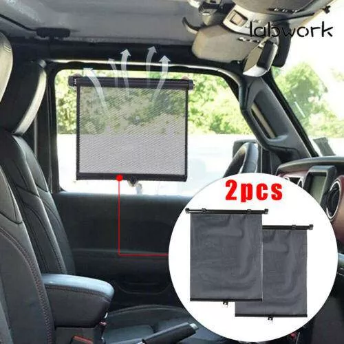 Car Roll Curtain Visor RetractableAuto Side Window Baby Sun Shade Shield Cover