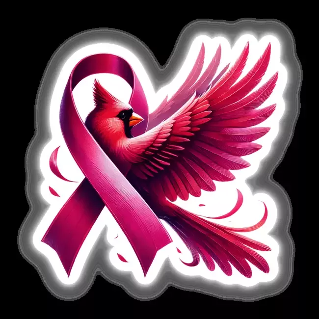 Cardinal Bird Pink Ribbon Breast Cancer