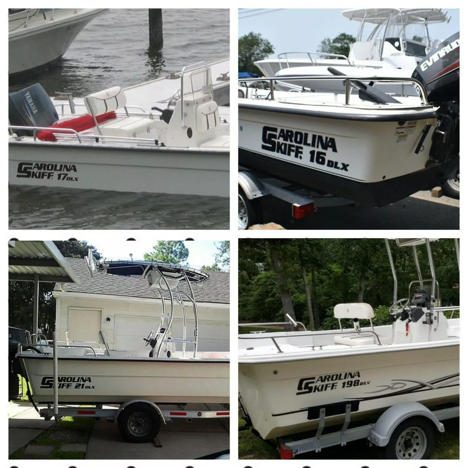 ” Carolina Skiff ” Boat Decals (Set of 2) OEM New Oracle All Models Available