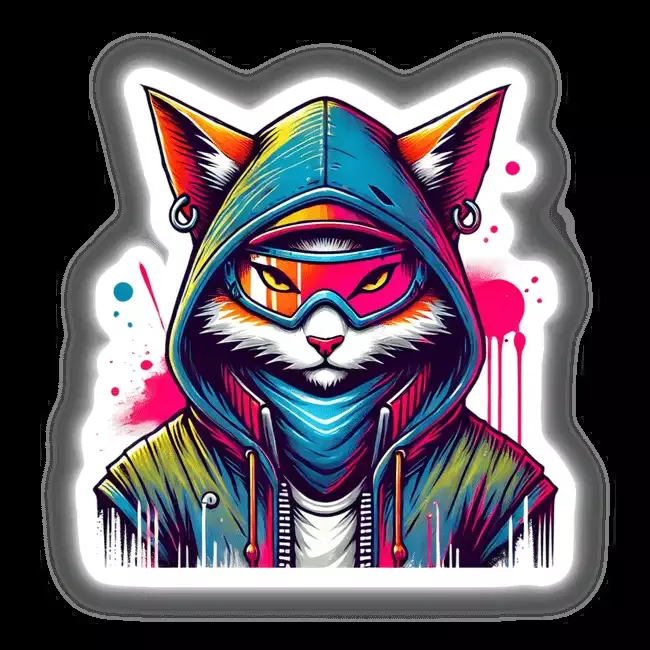 Cat Wearing Hoodie Urban Vibes