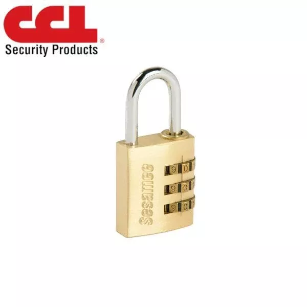 CCL - Sesamee DIY / 3-Dial 16530 Combination Padlock / 30mm / Gold