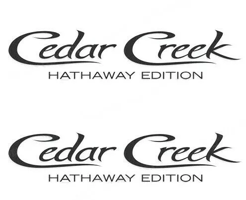 ” Cedar Creek Hathaway ” RV Decals (Set of 2) – OEM New Oracle *