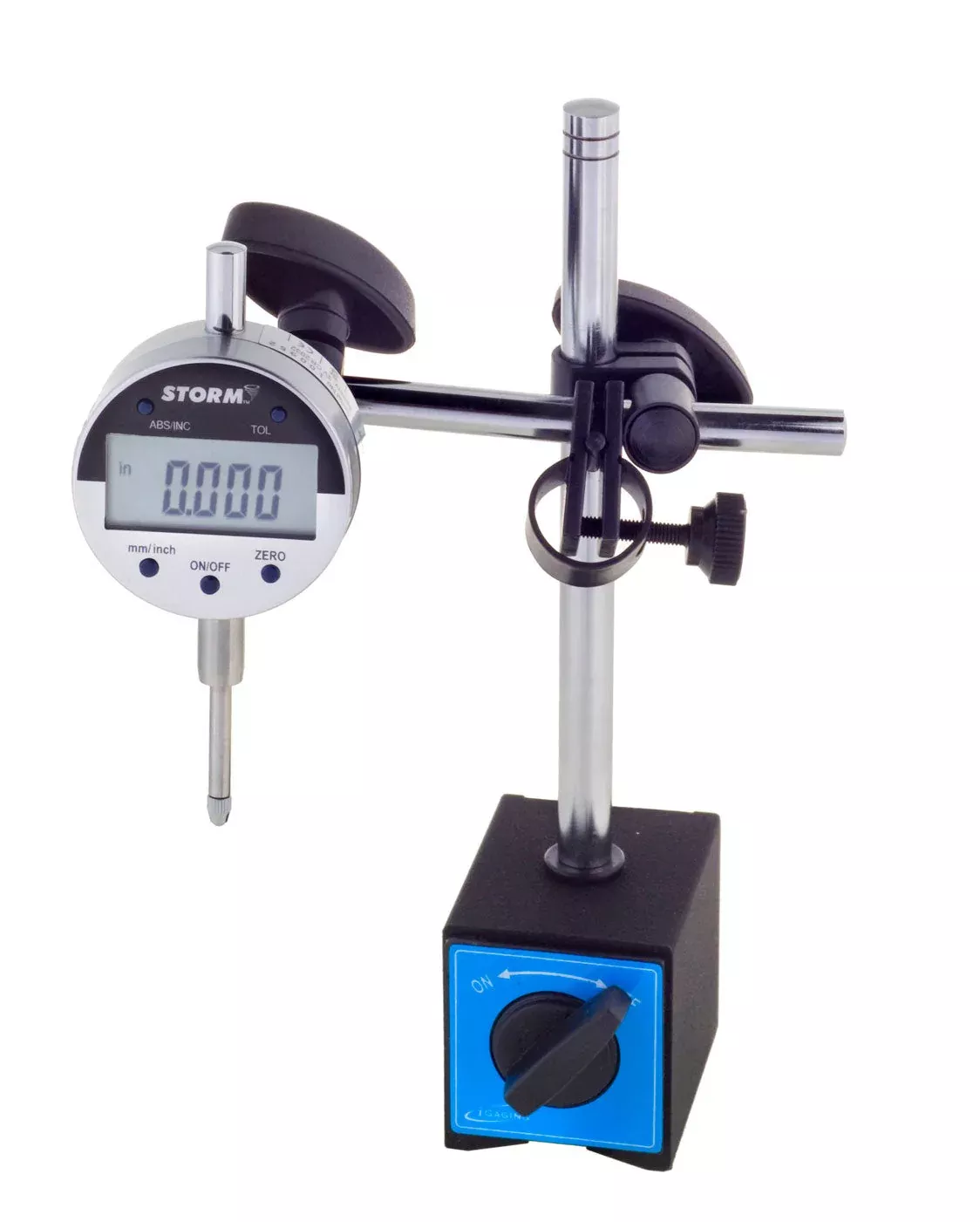 Central Tools 3D105 Digital Indicator Set w/ On/Off Magnetic Base