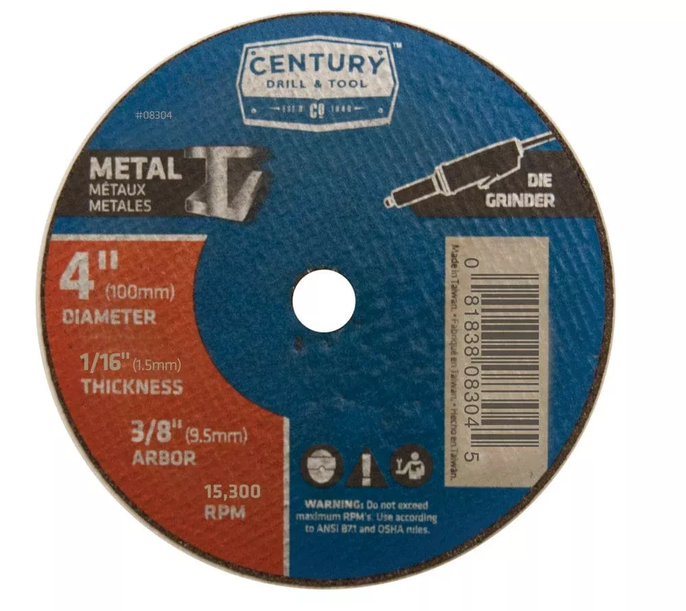 Century 08400 1/4" Shank Abrasive Mandrel - Fits 3/8" Arbors