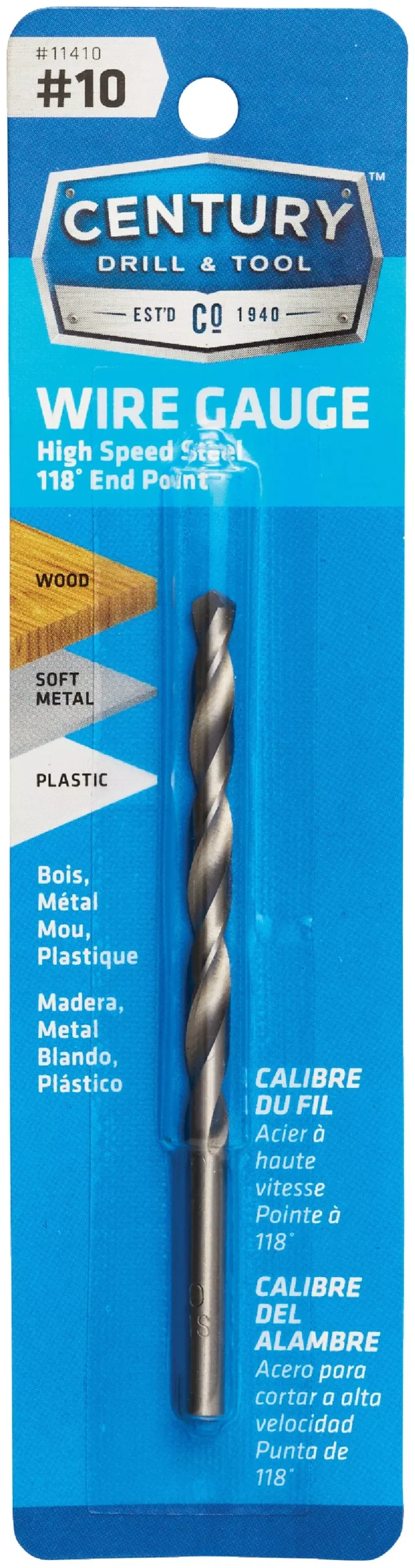 Century Drill and Tool 11410 #10 Wire Gauge Drill Bit