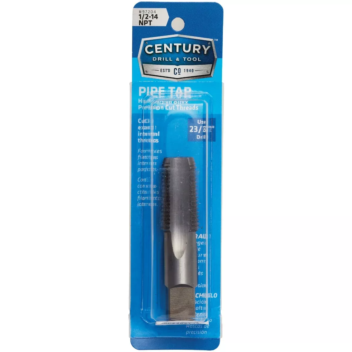 Century Drill and Tool 97204 Pipe Tap 1/2-14 NPT