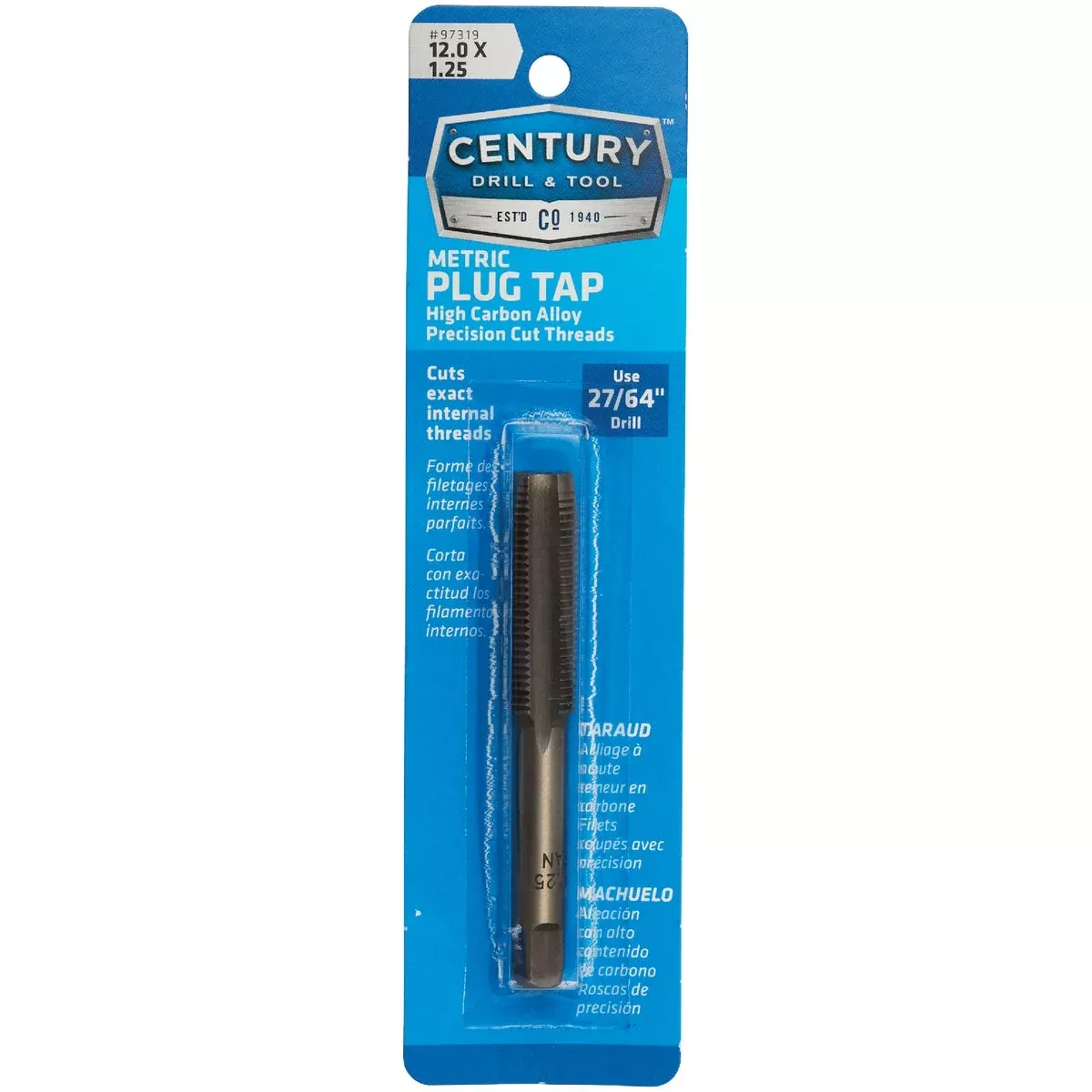 Century Drill and Tool 97319 Metric Tap 12 x 1.25