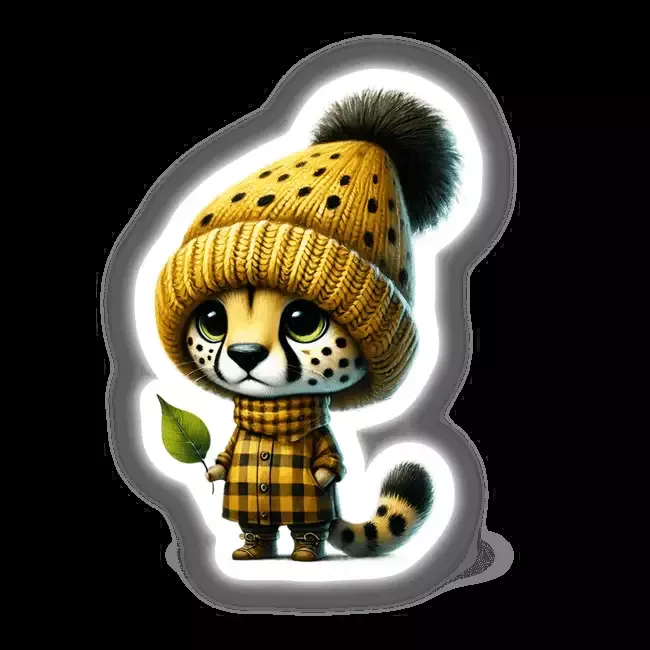 Cheetah Gnome with Leaf