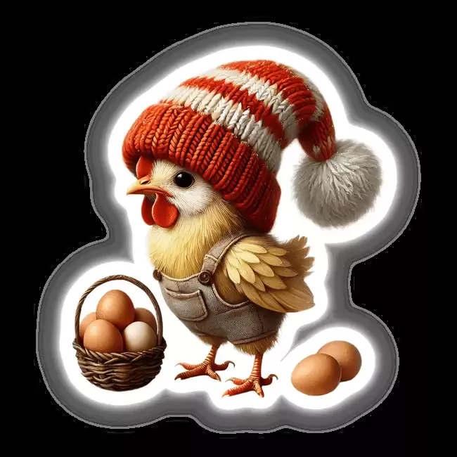 Chicken Gnome Basket of Eggs