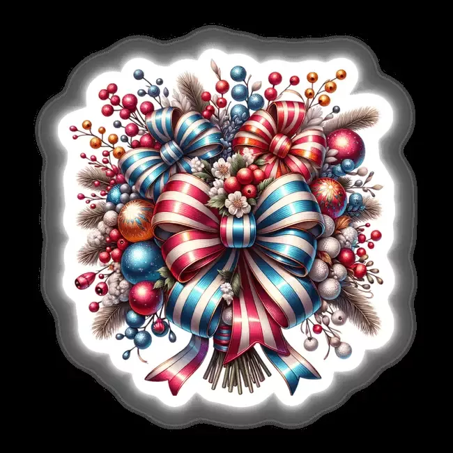 Christmas Coquette Bow Bouquet Decorations