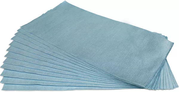 CleanAide 16 x 16 in. 290GSM Ultrasonic Cut Glass Cleaning Microfiber Towels – 12 Pack