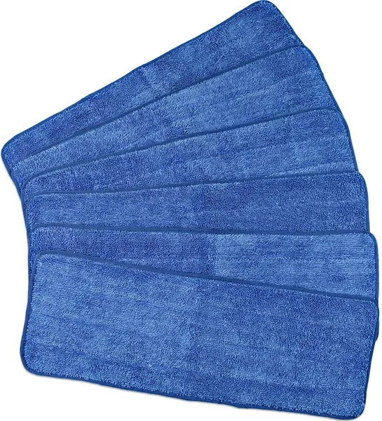CleanAide 18-inch All-Purpose Mega Microfiber Mop Pads – 6-pack