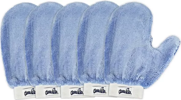 CleanAide Microfiber Terry Weave Wash Mitt with Thumb – 5 Pack