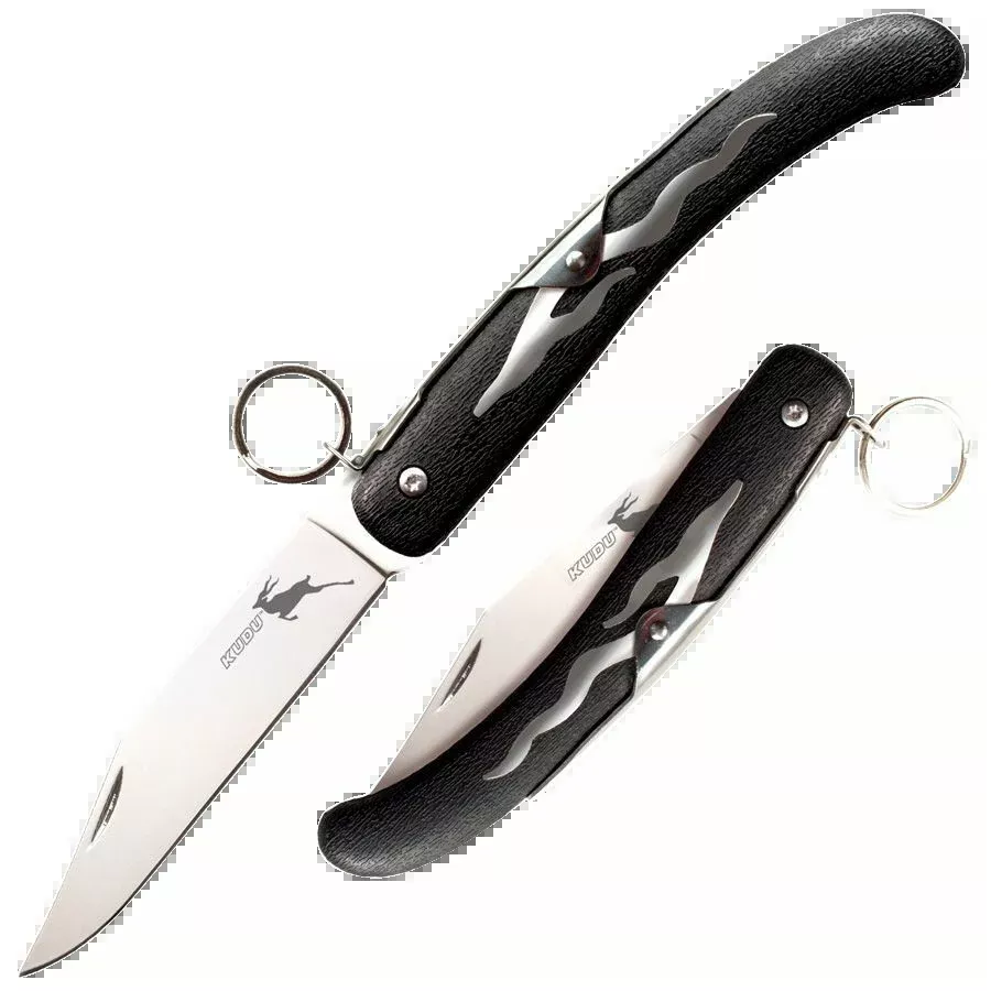 Cold Steel CS20KK Kudu4.25" Folding Plain Mirror Polished 5Cr15MoV SS Blade/ Black Woodgrain Zy-Ex Handle