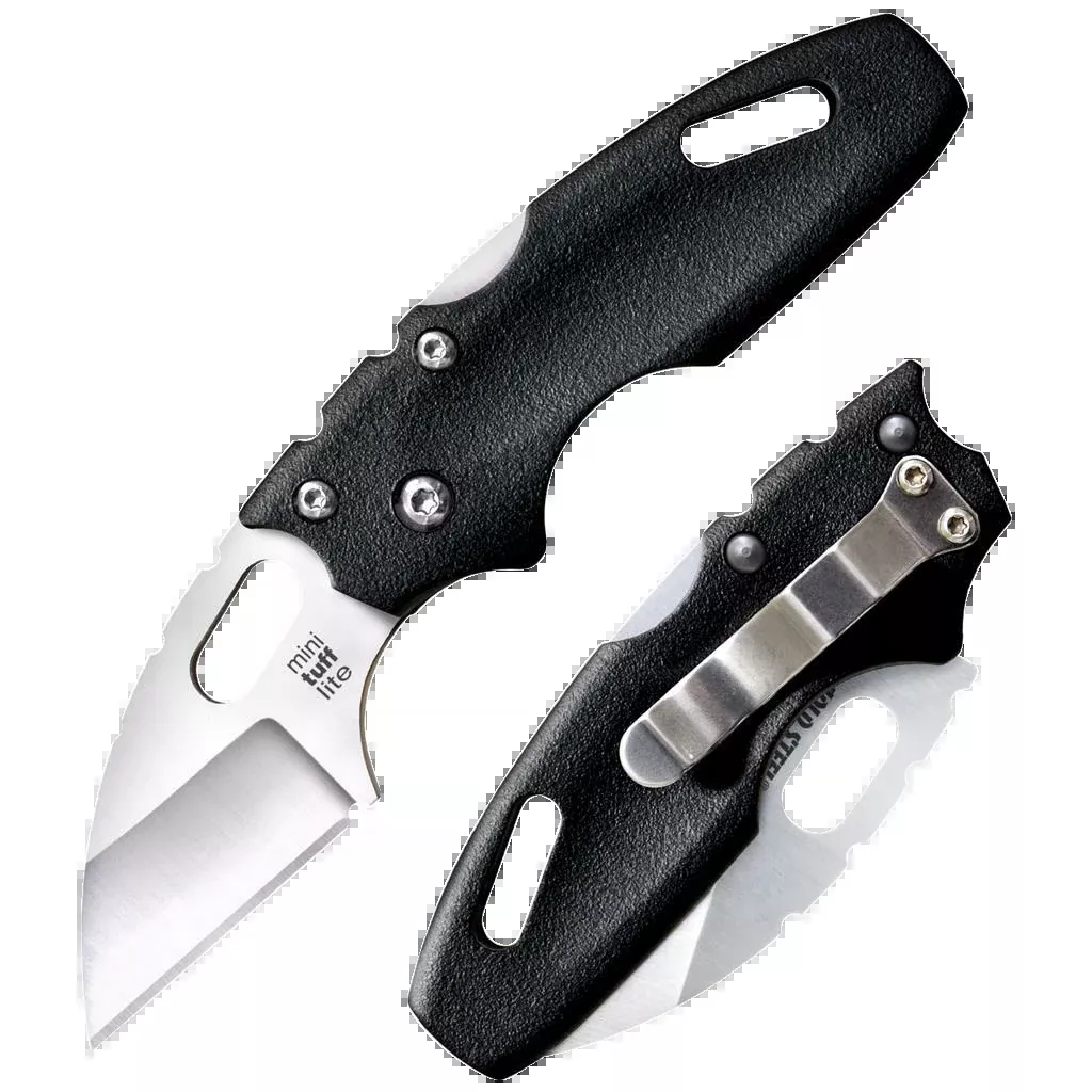 Cold Steel CS20MT Tuff Lite2" Folding Clip Point Plain AUS-8A SS Blade/Black Griv-Ex Handle Includes Pocket Clip