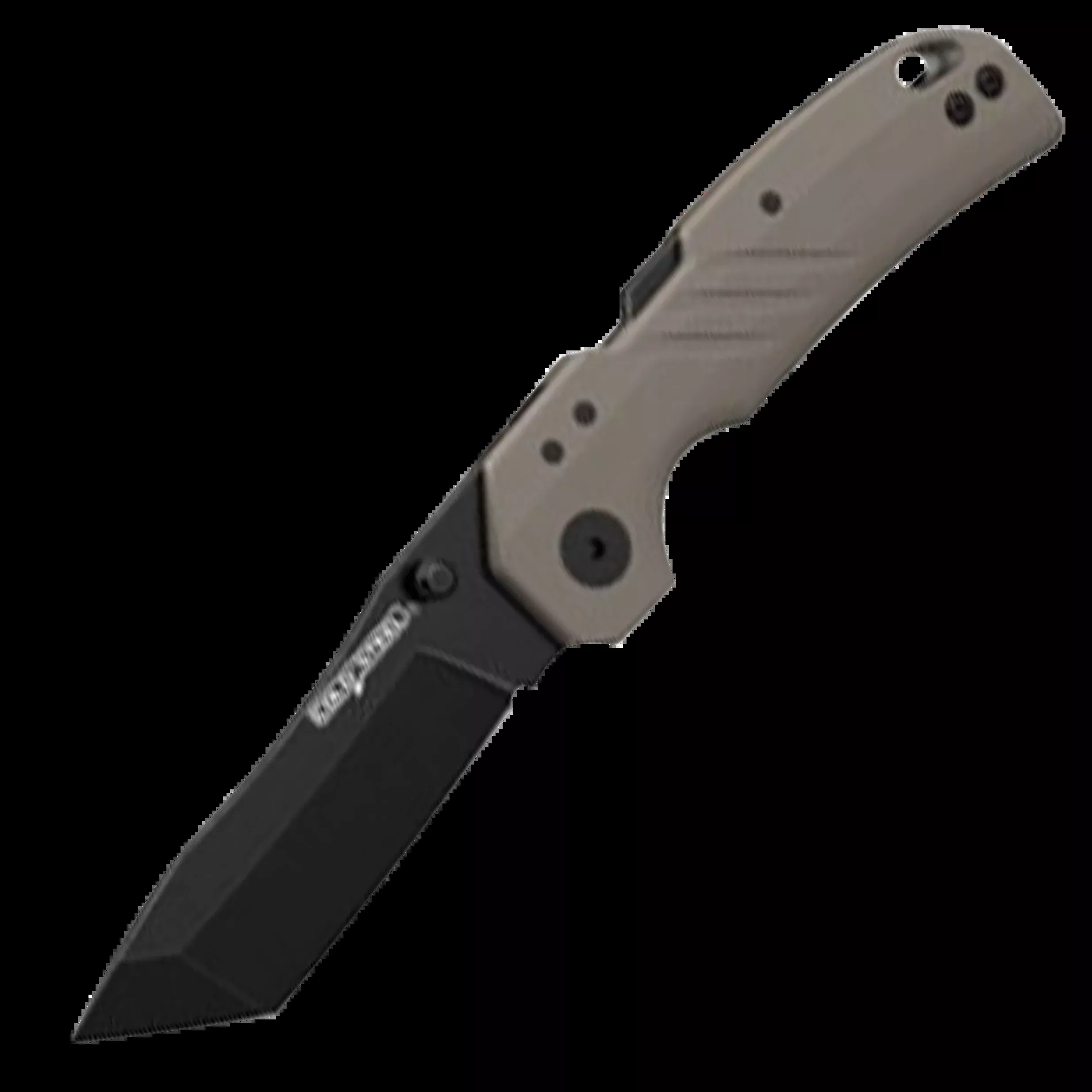 Cold Steel CSFL30DPLTBFZ Engage3" Folding Tanto Plain Black PVD Stonewashed 4116 SS Blade/4.11" Flat Dark Earth GFN Handle Includes Belt Clip