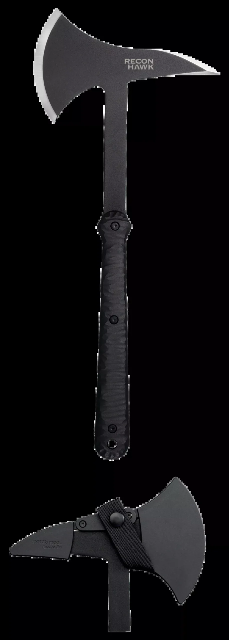 Cold Steel Demko Hawk Tomahawk 65Mn Steel Blade Nylon Handle Black