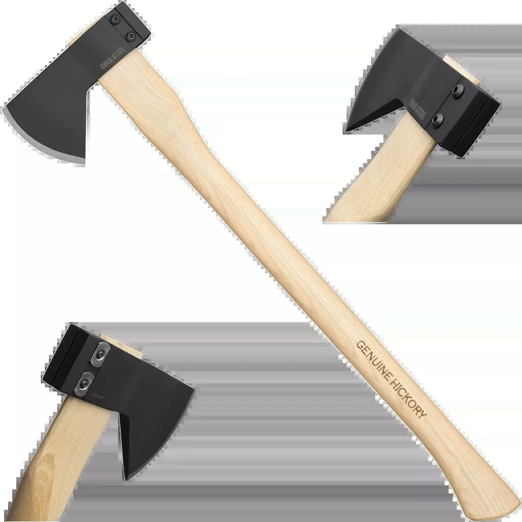 Cold Steel Hudson Bay Camp Axe 1055 Carbon Steel Blade 27" Overall Length Hickory Handle