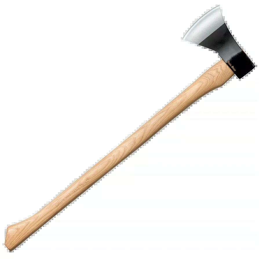 Cold Steel Trail Boss Hatchet 4.5" 1055 Carbon Steel Blade 28.5" Overall Length American Hickory Handle Brown