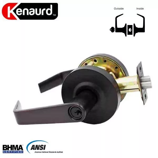 Commercial Lever Set Handle - 2-3/4” Standard Backset - Oil Rubbed Bronze - Storeroom - Grade 2