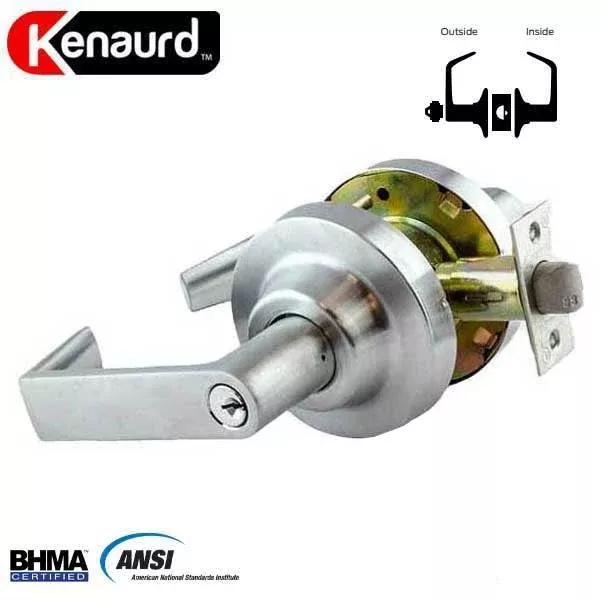 Commercial Lever Set Handle - 2-3/4” Standard Backset - Satin Chrome - Classroom - Grade 2