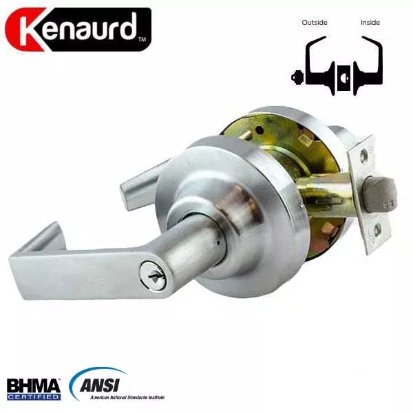 Commercial Lever Set Handle - 2-3/4” Standard Backset - Satin Chrome - Storeroom - Grade 2