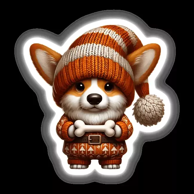 Corgi Gnome with Dog Bone