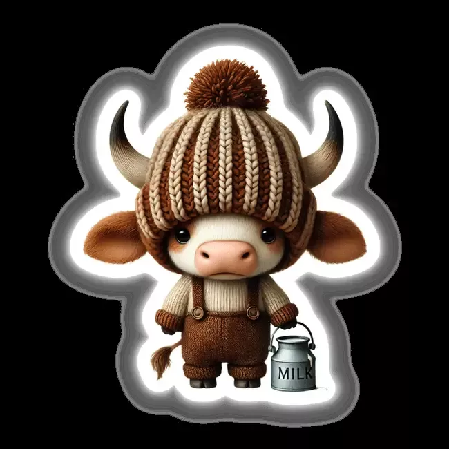 Cow Gnome with Milk Bucket