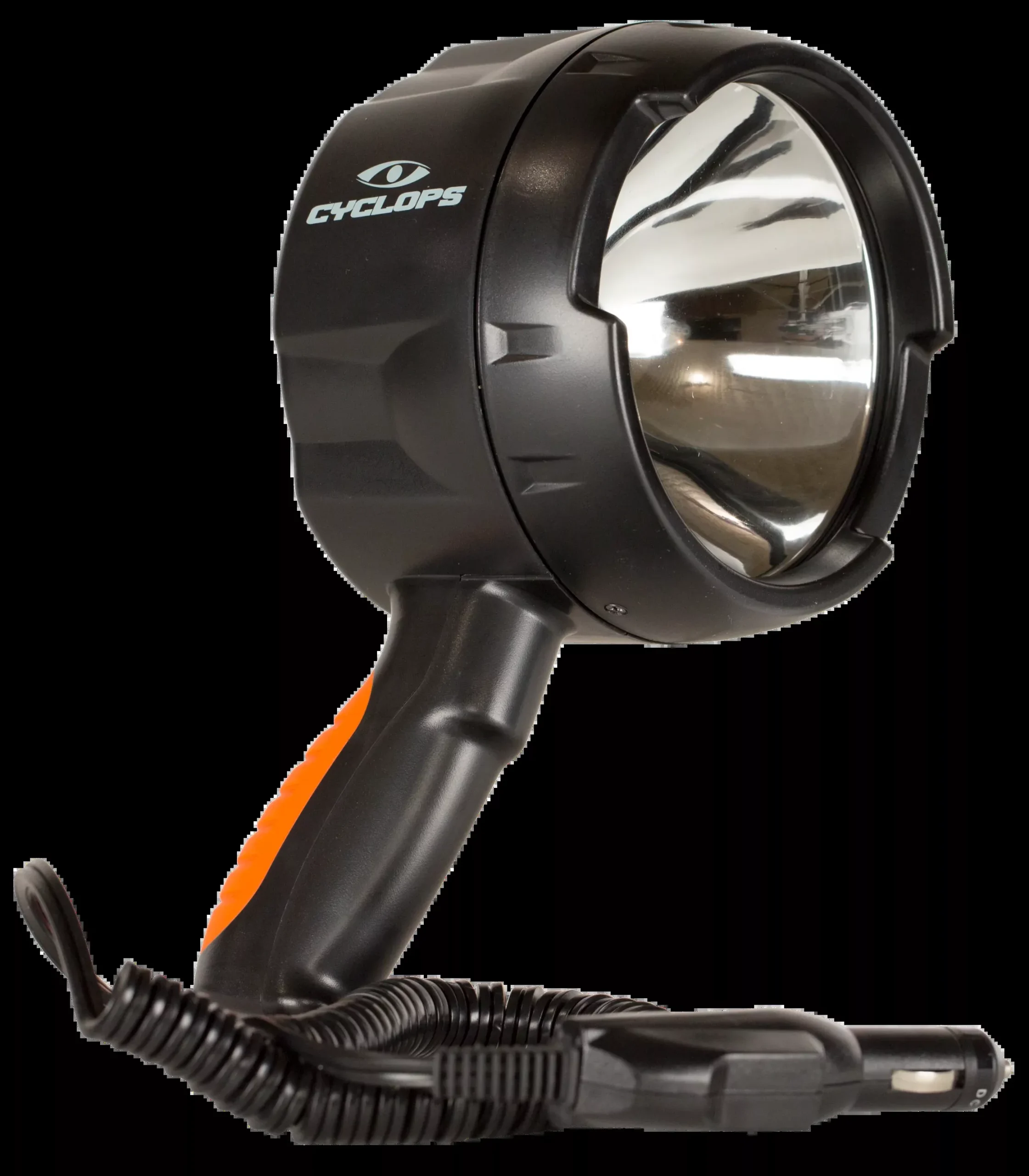 Cyclops 1400 Lumen Handheld Spotlight Halogen 12V Plug-In Polymer Black