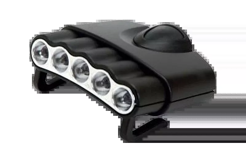 Cyclops Orion5 Cap Clip Light LED with 2 CR2032 Batteries Polymer Black