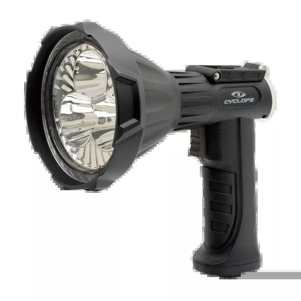 Cyclops Revo 4000 Spotlight with Rechargeable 18650 Batteries Polymer Black