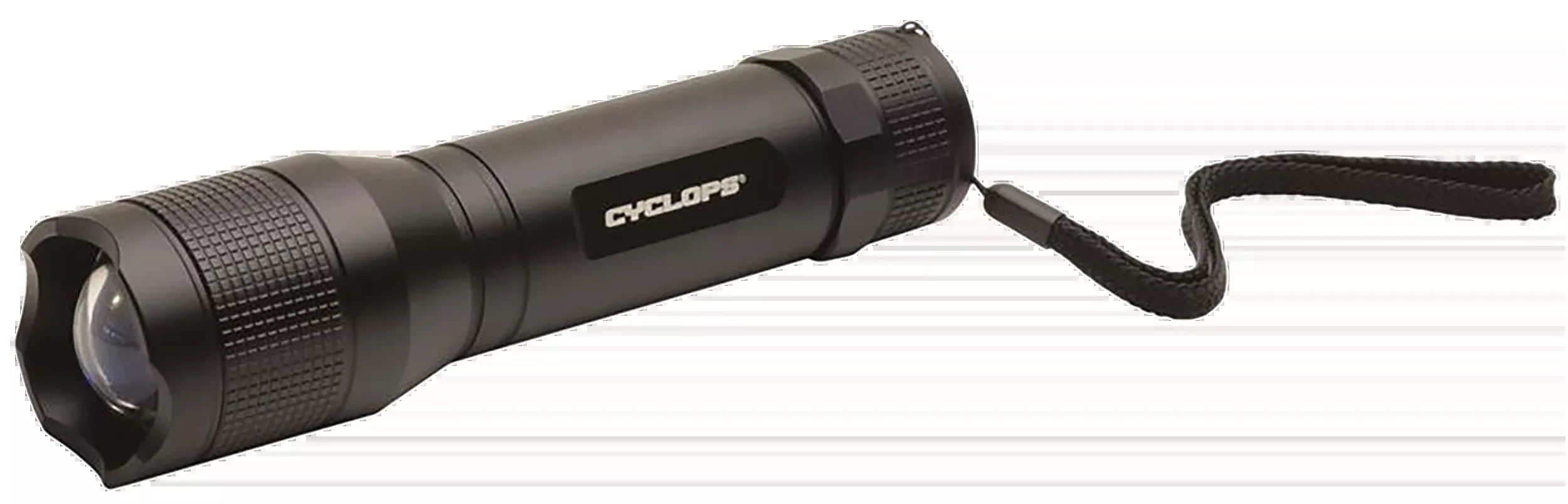 Cyclops TF-1500 Lumen Flashlight LED with 6 AA Batteries Aluminum Black