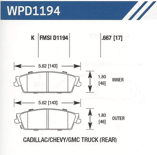 D1194K Disc Pad