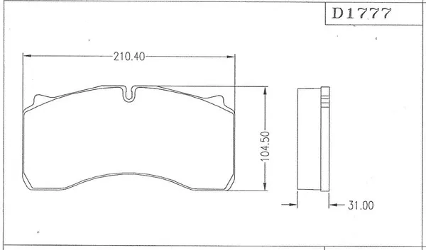 D1777W-HP Disc Pad