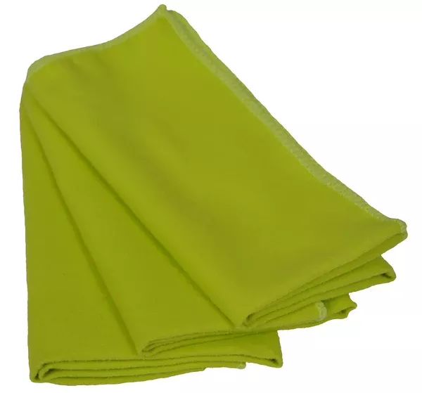 Detailer's Preference 14 x 14 in. 190 GSM Lime Green Suede Weave Microfiber Polishing and Finishing Cloths – 3-pack