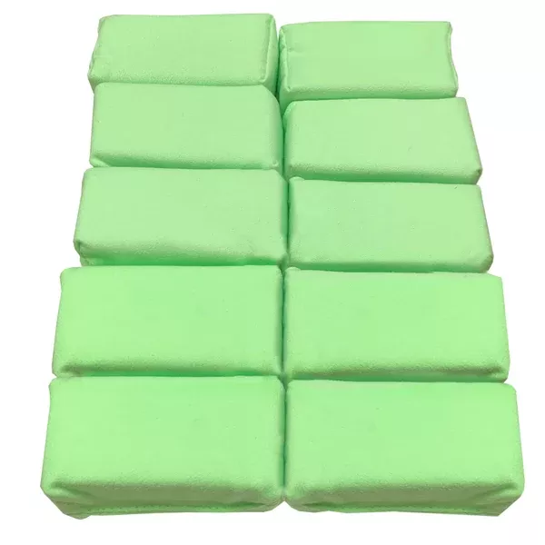Detailer’s Preference Suede Microfiber Coating Applicators 3”x1.5”x1.5” Green 10 Pack