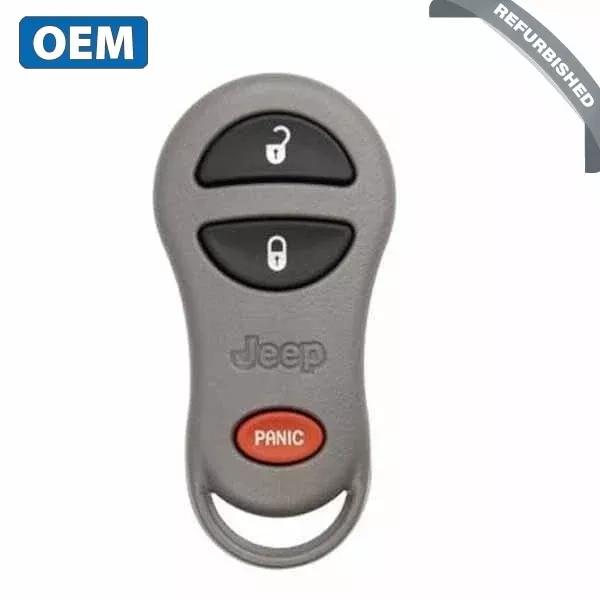 *Discontinued* 1999-2004 Jeep Cherokee / Grand Cherokee / 3-Button FOB Keyless Entry Remote / PN: 56036859 / 56036860 / GQ43VT9T / (OEM Refurb)