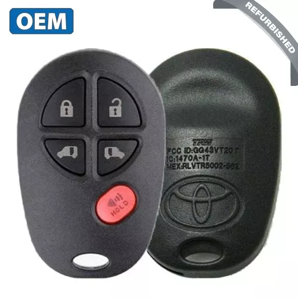 *Discontinued* 2004-2020 Toyota Sienna / 5-Button Keyless Entry Remote / PN: 89742-AE030 / GQ43VT20T (OEM Refurb)