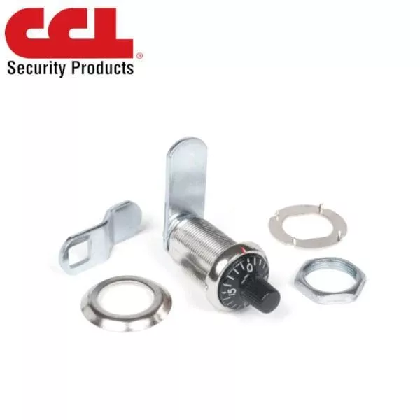 *Discontinued* CCL - CK2113 / Rotary Combination Cam Lock / 5/8" / Silver - Keyed Alike